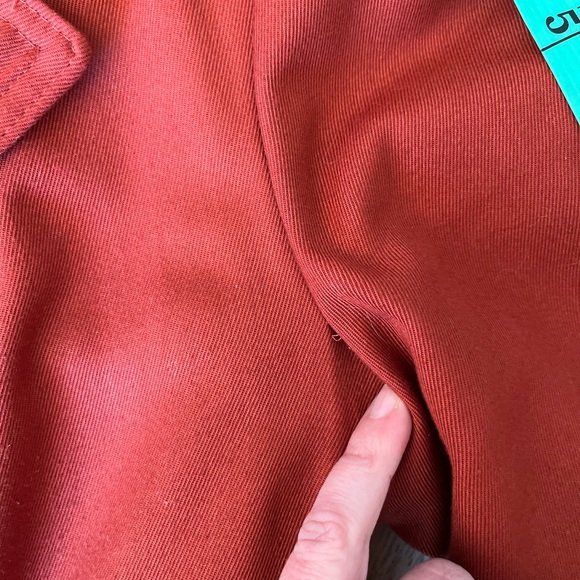 Vintage Union Made Plaid Faux Fur Lined Belted Trench Rust Color - Picture 11 of 11